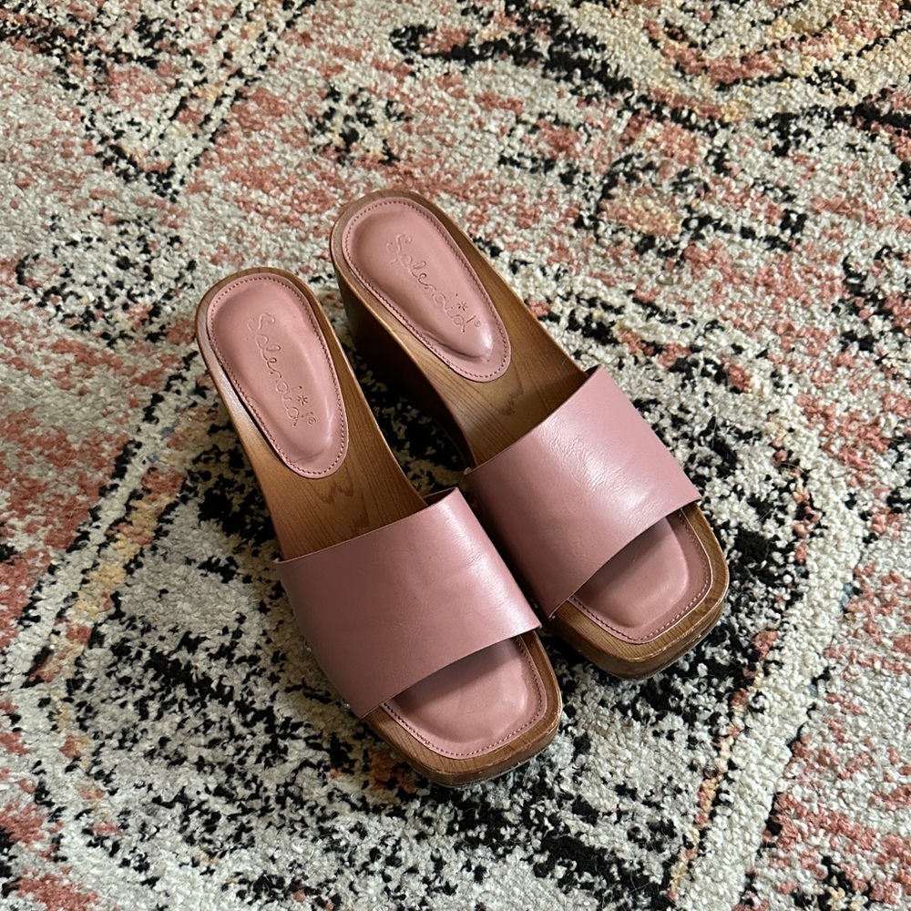 Splendid Brexlee square toe Platform Clogs 9.5 - image 2